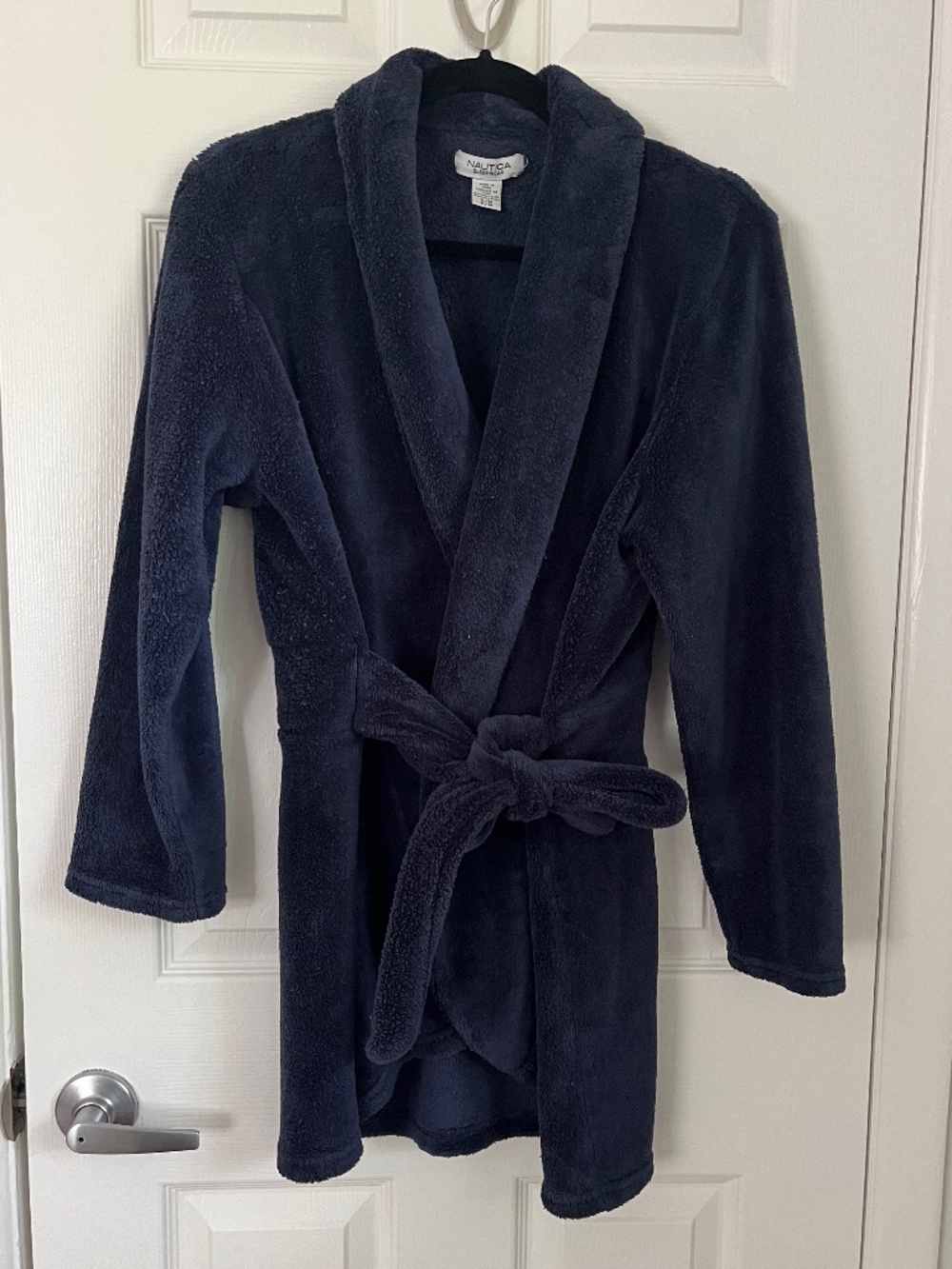 Womens Navy Short Nautica Robe